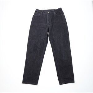Vintage 90s LL Bean Womens 16 Tall Faded Double L Relaxed Fit Denim Jeans Black